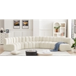 Bowery Hill Contemporary Soft Cream Velvet Modular Sectional