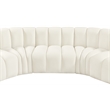 Bowery Hill Contemporary Soft Cream Velvet Modular Sectional