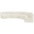 Bowery Hill Contemporary Soft Cream Velvet Modular Sectional