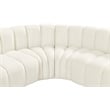Bowery Hill Contemporary Soft Cream Velvet Modular Sectional
