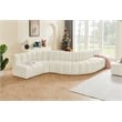 Bowery Hill Contemporary Soft Cream Velvet Modular Sectional