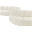 Bowery Hill Contemporary Soft Cream Velvet Modular Sectional