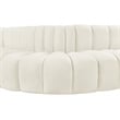 Bowery Hill Contemporary Soft Cream Velvet Modular Sectional