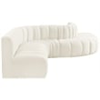Bowery Hill Contemporary Soft Cream Velvet Modular Sectional