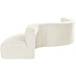 Bowery Hill Contemporary Soft Cream Velvet Modular Sectional