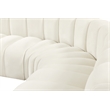 Bowery Hill Contemporary Soft Cream Velvet Modular Sectional