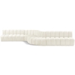 Bowery Hill Contemporary Soft Cream Velvet Modular Sectional