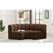 Bowery Hill Contemporary Soft Brown Velvet Modular Sectional