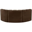 Bowery Hill Contemporary Soft Brown Velvet Modular Sectional