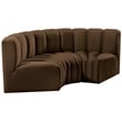 Bowery Hill Contemporary Soft Brown Velvet Modular Sectional