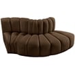 Bowery Hill Contemporary Soft Brown Velvet Modular Sectional
