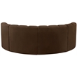 Bowery Hill Contemporary Soft Brown Velvet Modular Sectional