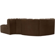 Bowery Hill Contemporary Soft Brown Velvet Modular Sectional
