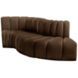 Bowery Hill Contemporary Soft Brown Velvet Modular Sectional