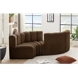 Bowery Hill Contemporary Soft Brown Velvet Modular Sectional