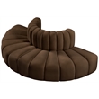 Bowery Hill Contemporary Soft Brown Velvet Modular Sectional