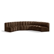 Bowery Hill Contemporary Soft Brown Velvet Modular Sectional
