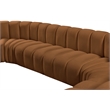 Bowery Hill Contemporary Soft Saddle Velvet Modular Sectional
