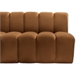 Bowery Hill Contemporary Soft Saddle Velvet Modular Sectional