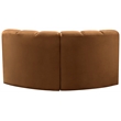 Bowery Hill Contemporary Soft Saddle Velvet Modular Sectional