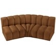 Bowery Hill Contemporary Soft Saddle Velvet Modular Sectional