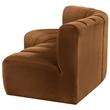 Bowery Hill Contemporary Soft Saddle Velvet Modular Sectional