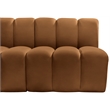 Bowery Hill Contemporary Soft Saddle Velvet Modular Sectional