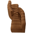 Bowery Hill Contemporary Soft Saddle Velvet Modular Sectional
