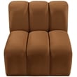 Bowery Hill Contemporary Deep Channel Tufted Soft Saddle Velvet Straight Chair