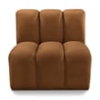 Bowery Hill Contemporary Deep Channel Tufted Soft Saddle Velvet Straight Chair