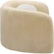 Bowery Hill Contemporary Beige Faux Shearling Teddy Fabric Chair