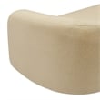 Bowery Hill Contemporary Beige Faux Shearling Teddy Fabric Chair