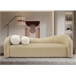 Bowery Hill Contemporary Beige Faux Shearling Teddy Fabric Sofa