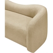 Bowery Hill Contemporary Beige Faux Shearling Teddy Fabric Sofa