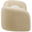 Bowery Hill Contemporary Beige Faux Shearling Teddy Fabric Sofa