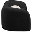 Bowery Hill Contemporary Black Faux Shearling Teddy Fabric Sofa
