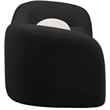 Bowery Hill Contemporary Black Faux Shearling Teddy Fabric Sofa