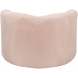 Bowery Hill Contemporary Pink Faux Shearling Teddy Fabric Chair