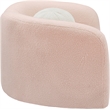 Bowery Hill Contemporary Pink Faux Shearling Teddy Fabric Chair