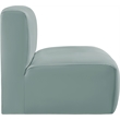 Bowery Hill Contemporary Mint Green Vegan Leather Straight Chair