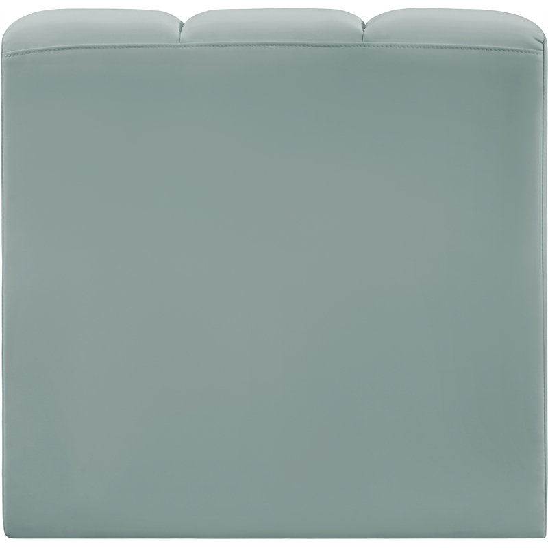 Bowery Hill Contemporary Mint Green Vegan Leather Straight Chair