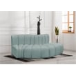 Bowery Hill Contemporary Mint Green Vegan Leather Modular Sectional