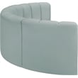 Bowery Hill Contemporary Mint Green Vegan Leather Modular Sectional