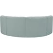 Bowery Hill Contemporary Mint Green Vegan Leather Modular Sectional