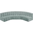Bowery Hill Contemporary Mint Green Vegan Leather Modular Sectional