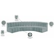 Bowery Hill Contemporary Mint Green Vegan Leather Modular Sectional