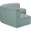 Bowery Hill Contemporary Mint Green Vegan Leather Modular Sectional