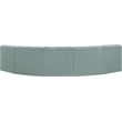Bowery Hill Contemporary Mint Green Vegan Leather Modular Sectional