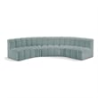 Bowery Hill Contemporary Mint Green Vegan Leather Modular Sectional