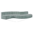 Bowery Hill Contemporary Mint Green Vegan Leather Modular Sectional